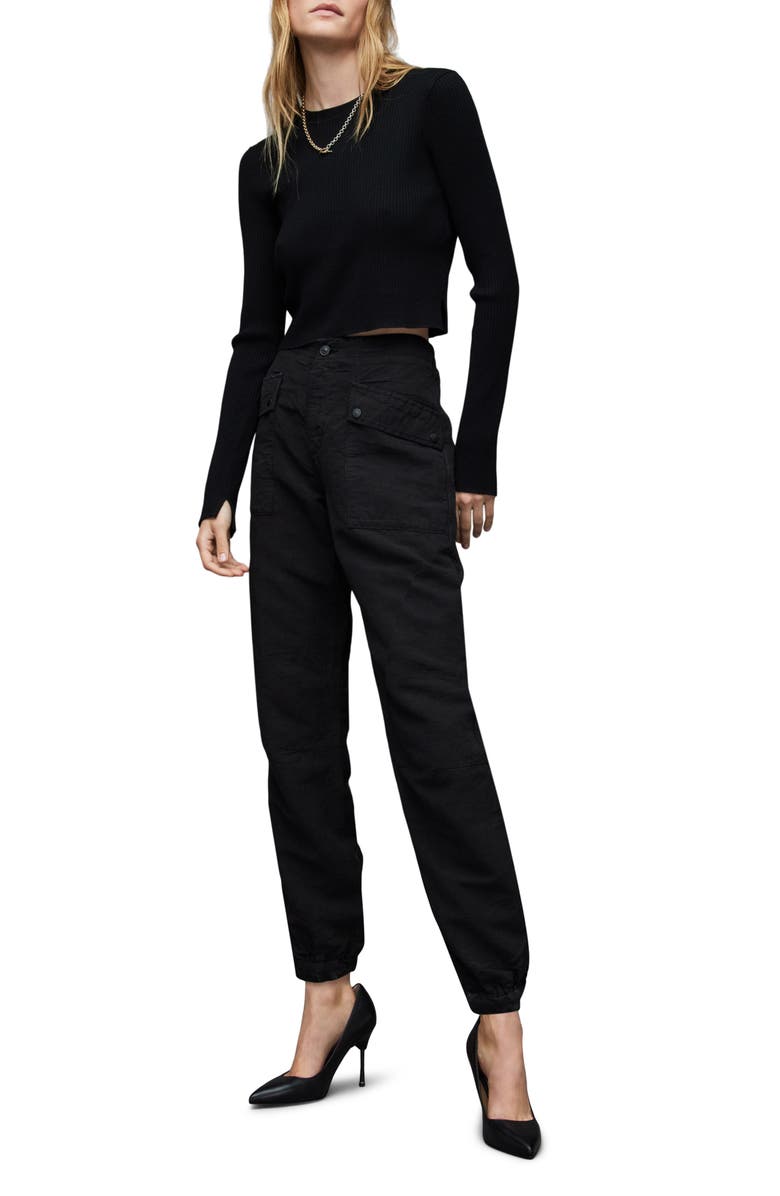 AllSaints Val High Waist Cargo Pants, Alternate, color,