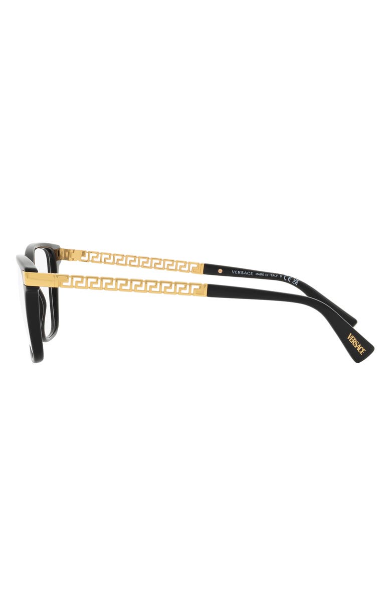 Versace 55mm Pillow Optical Glasses, Alternate, color, Black