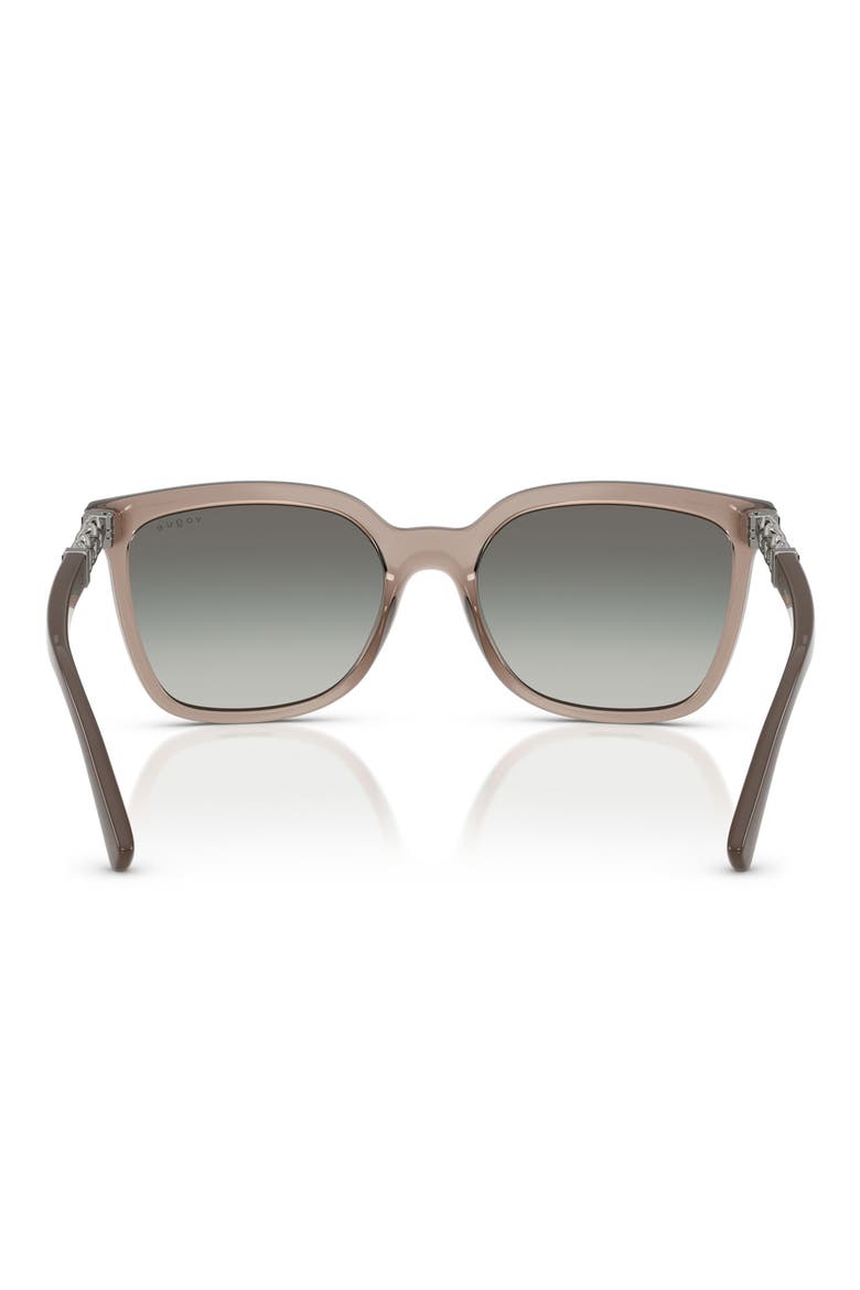 55mm Polarized Gradient Square Sunglasses, Alternate, color, TRANSPARENT BROWN