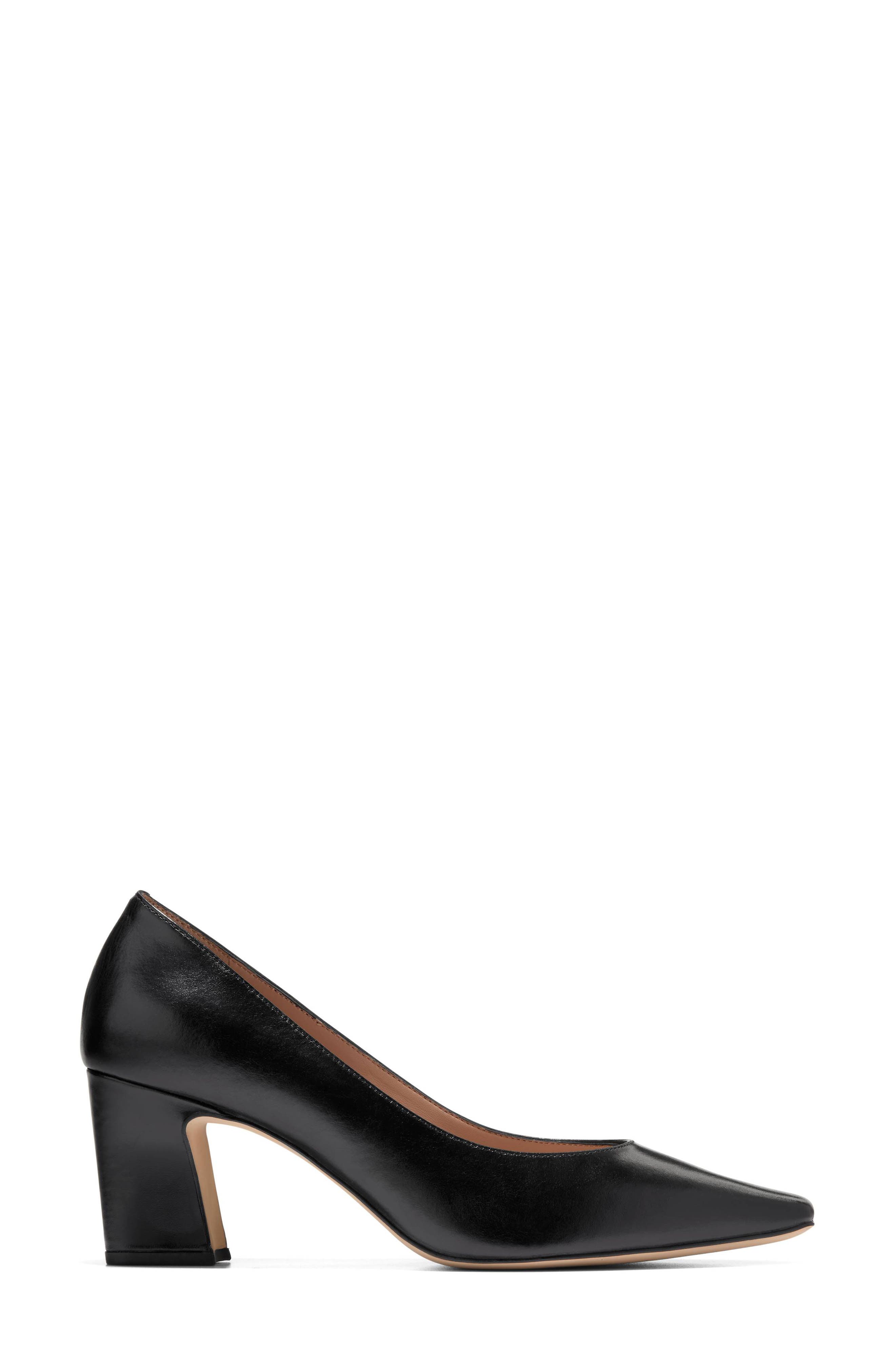 Blanche Block Heel Pump, Alternate, color, BLACK LEATHER