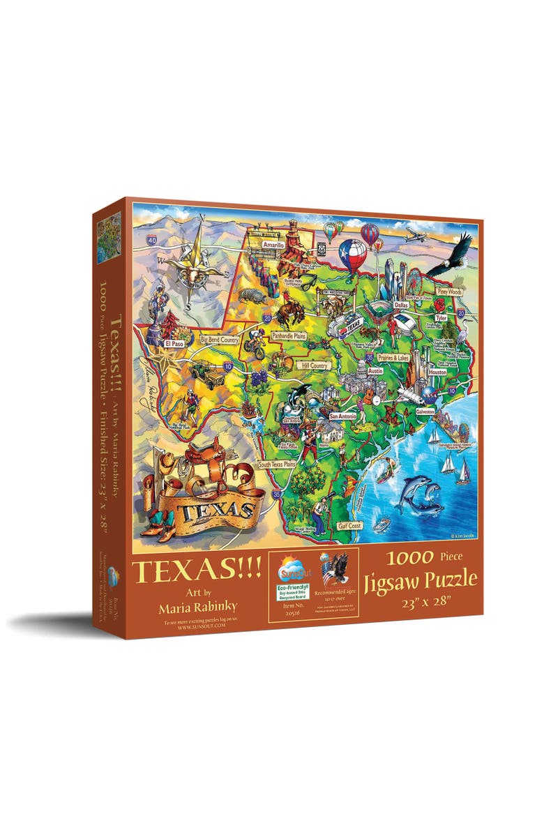 Texas 1000 piece Jigsaw Puzzle for Adults, Main, color, Multicolor