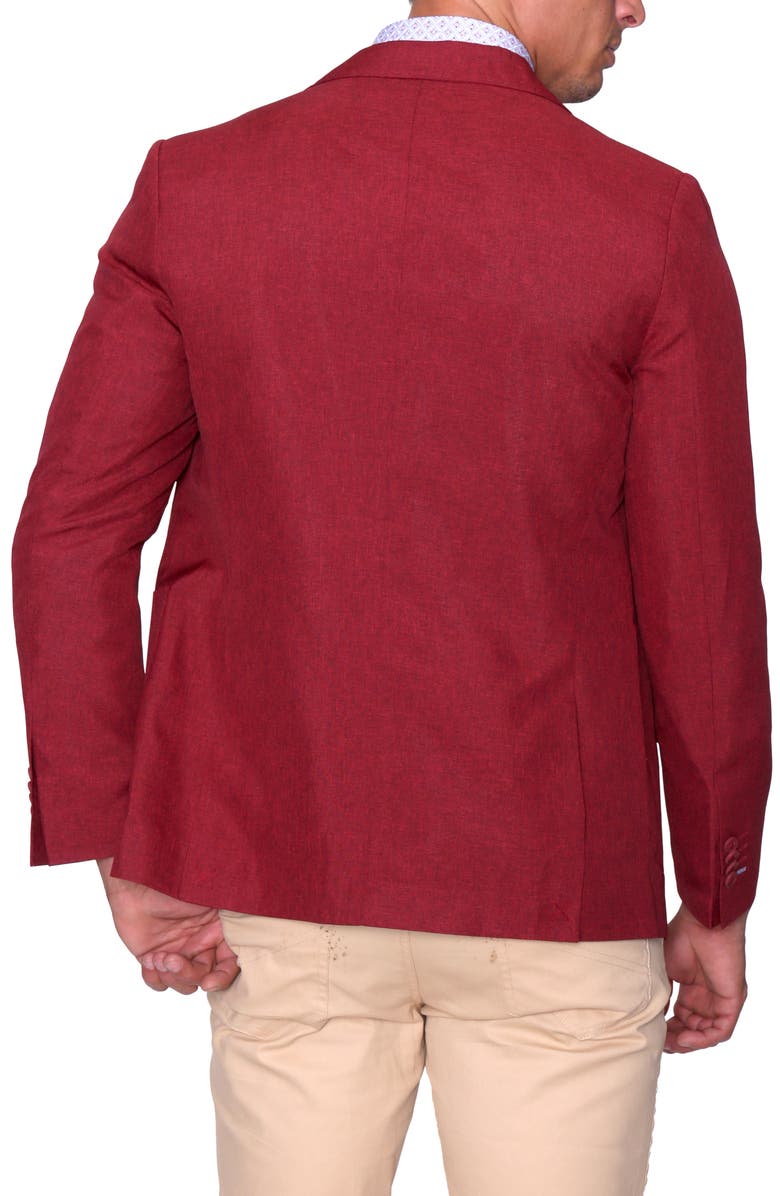 TailorByrd Modern Fit Tonal Melange Sportcoat, Alternate, color, Red