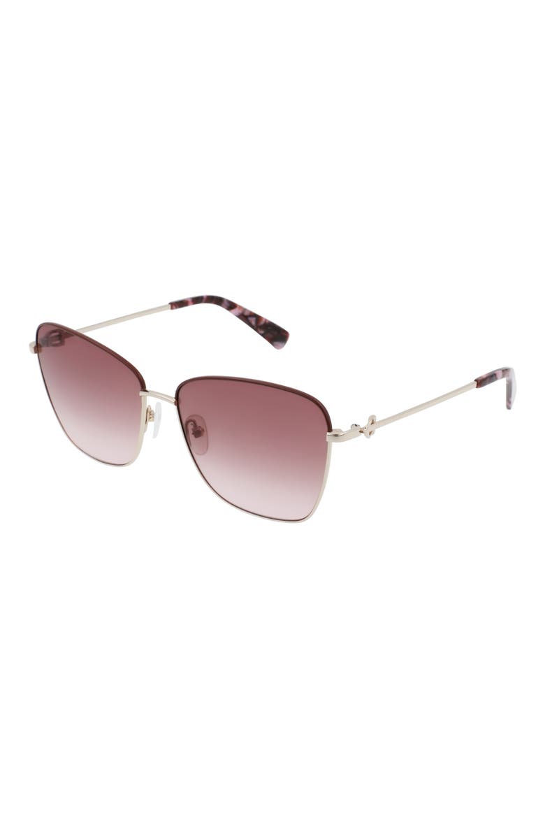Amazone 59mm Rectangle Sunglasses, Alternate, color, GOLD/ BROWN