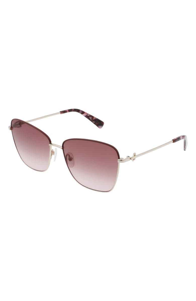 Longchamp Amazone 59mm Rectangle Sunglasses, Alternate, color, 