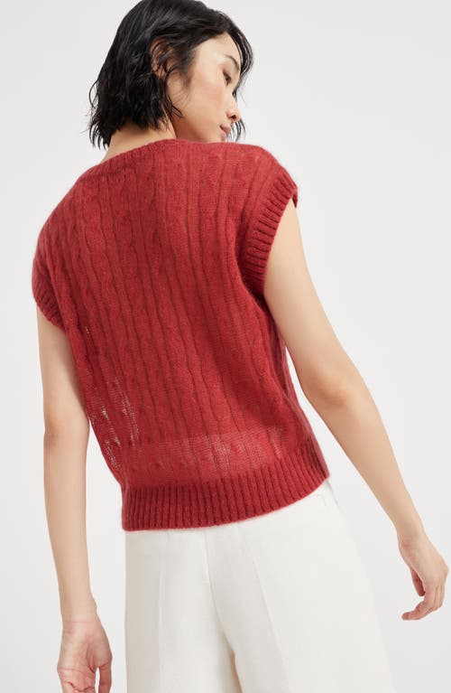 Brunello Cucinelli Mohair And Wool Shirt In Red