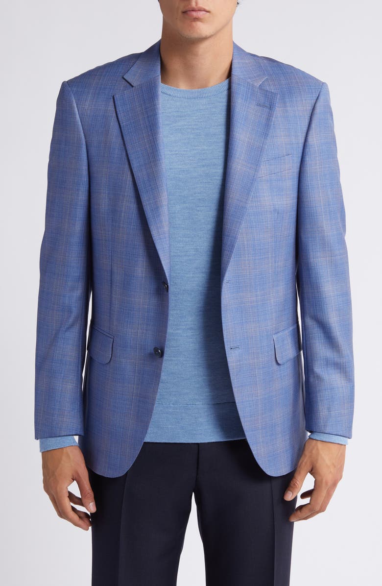 Peter Millar Plaid Wool Sport Coat, Main, color, 