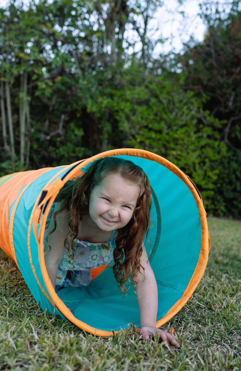 Pacific Play Tents Kids' Find Me Collapsible Play Tunnel, Alternate, color, Orange Multi