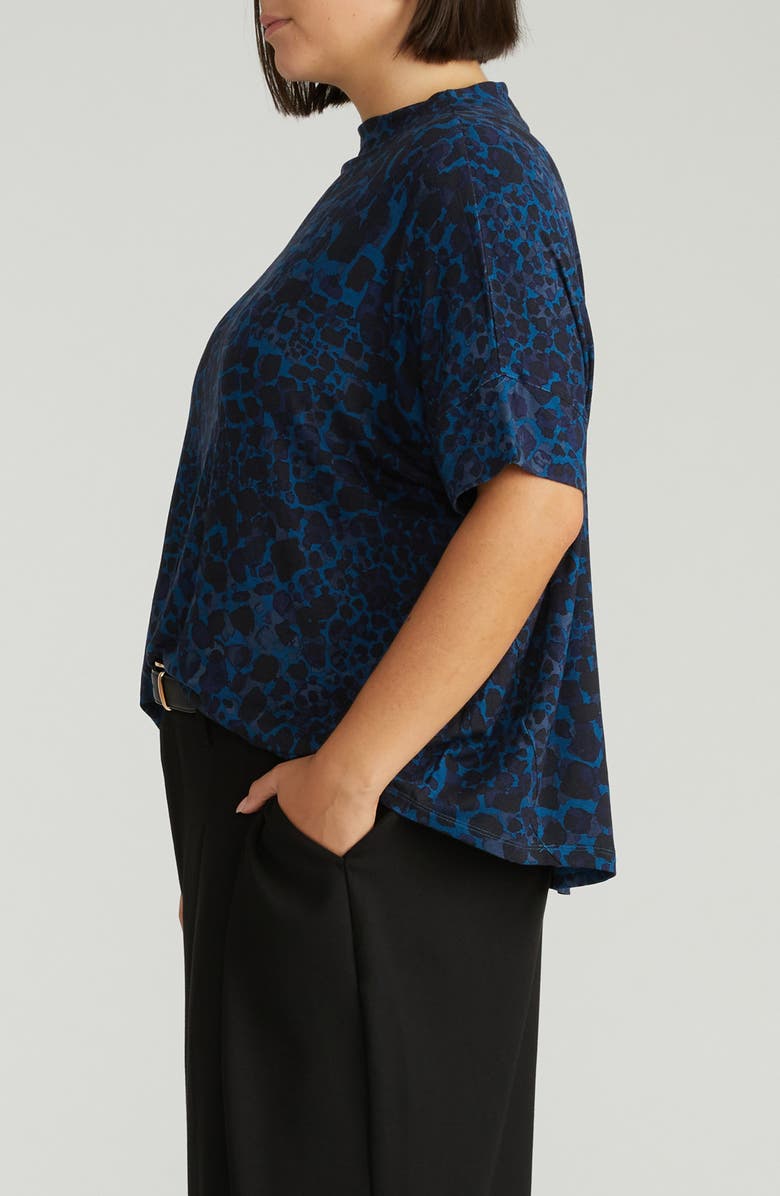 Universal Standard Petra Short Sleeve Top, Alternate, color, New Animal Print