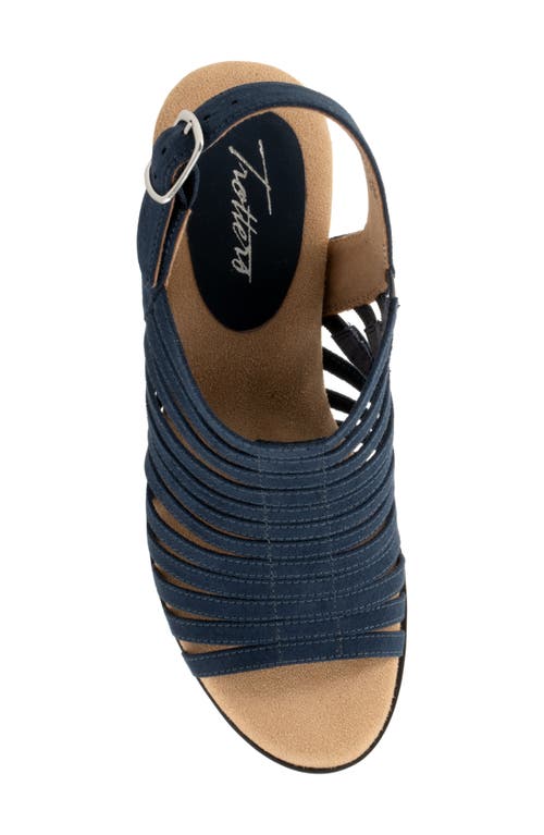Trotters Midge Slingback Sandal In Navy Suede