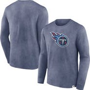FANATICS Men's Fanatics Branded Heather Navy Tennessee Titans Washed Primary Long Sleeve T-Shirt