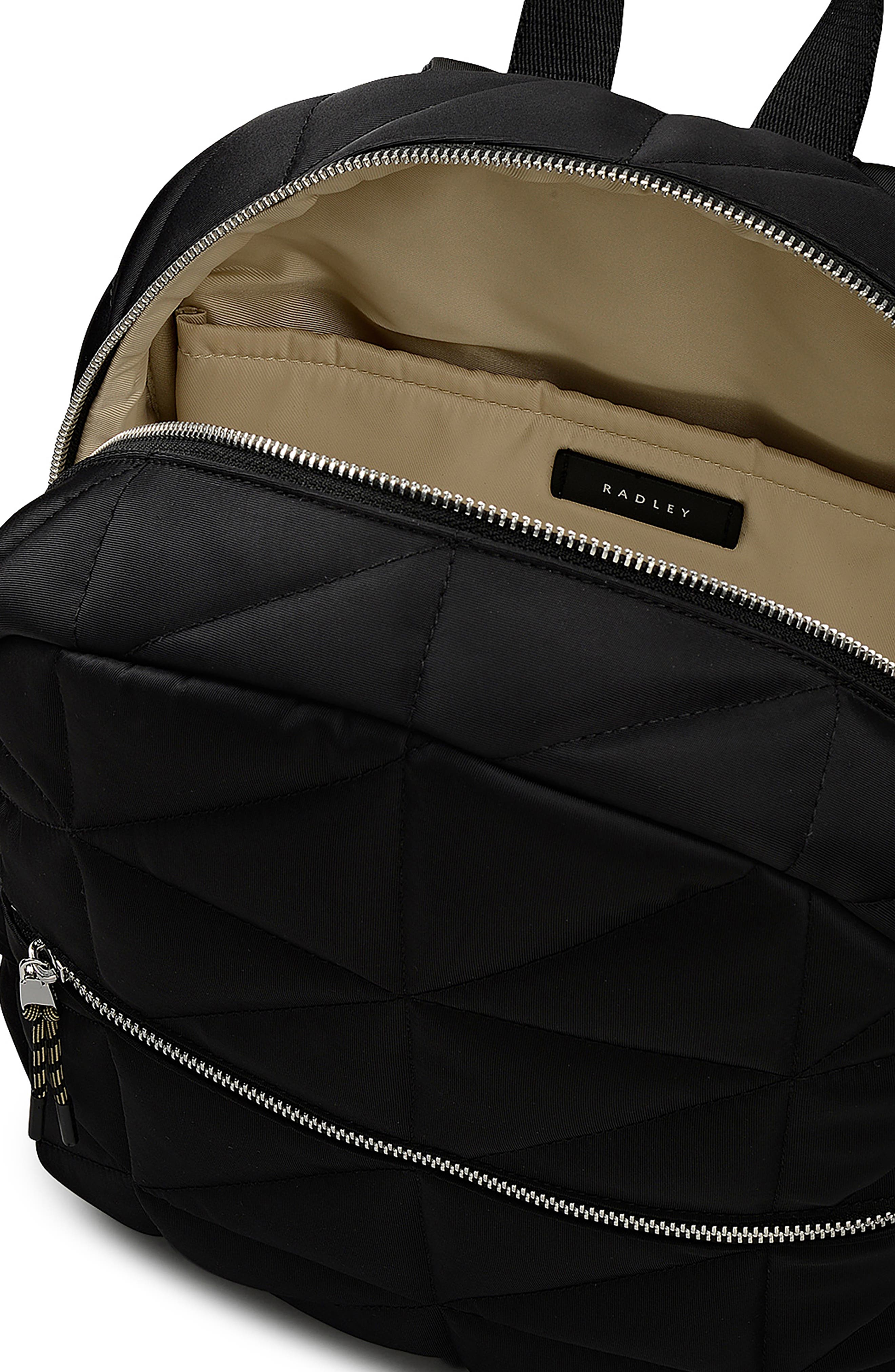 Danesfield Mews Quilted Backpack, Alternate, color, BLACK
