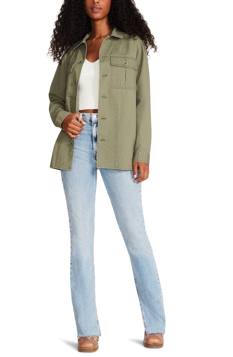 Veste Militaire En Laine Steve Madden Pour Femme - Taille L - Verte - Très Bon état
