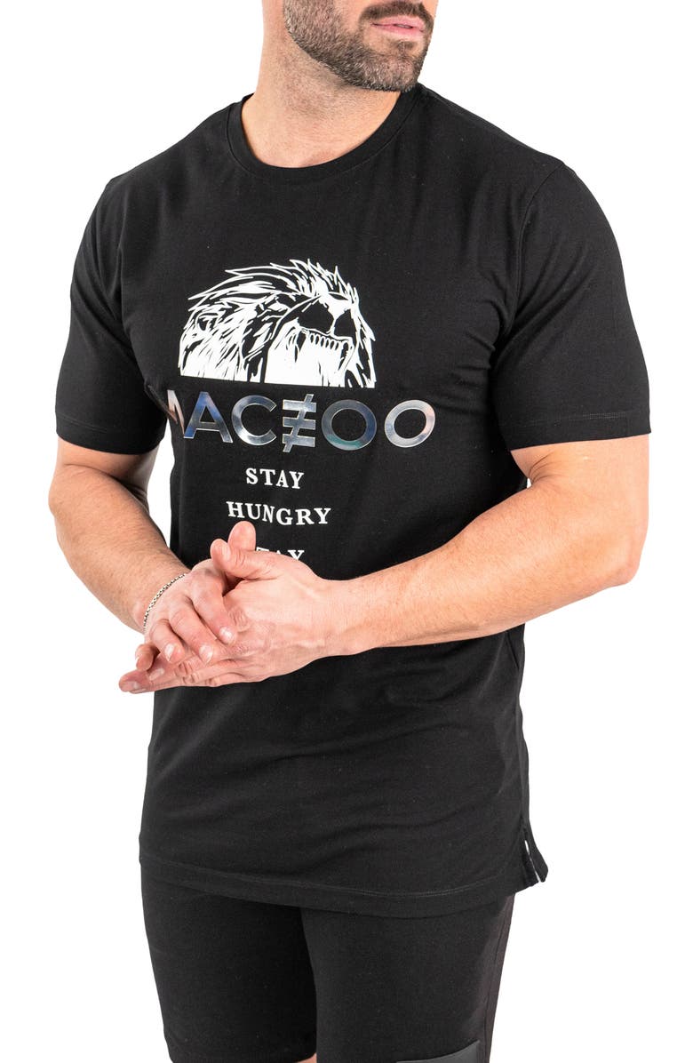 Maceoo Hungry Lion Cotton Graphic T-Shirt, Alternate, color,