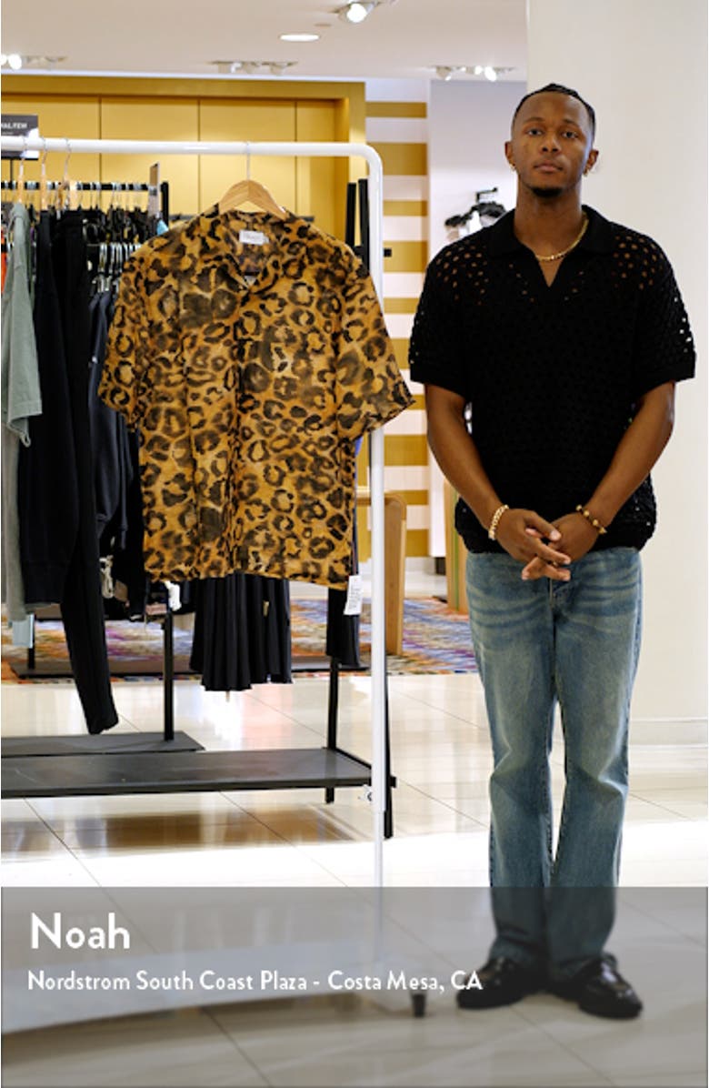 Topman Animal Print Camp Shirt | Nordstrom
