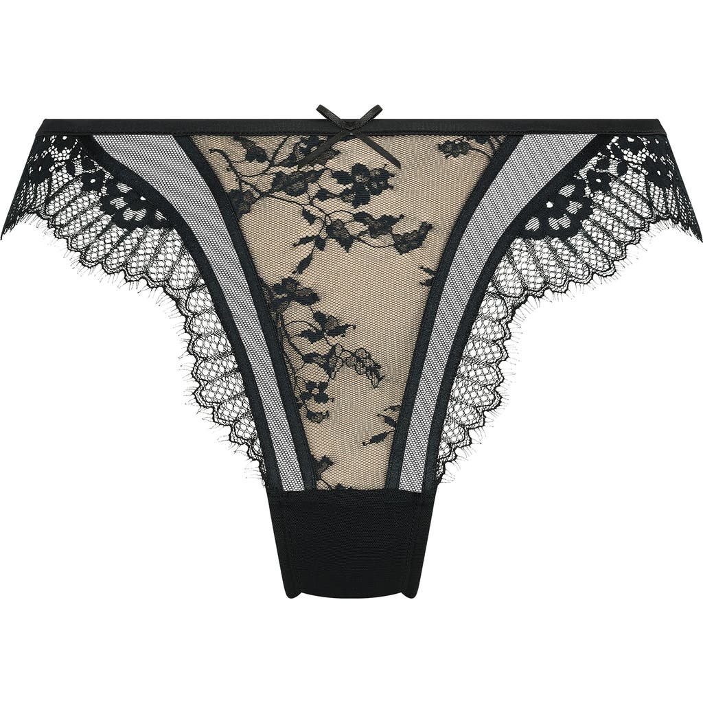 HUNKEMOLLER HUNKEMÖLLER DAPHNE MESH & LACE BRAZILIAN CUT PANTIES
