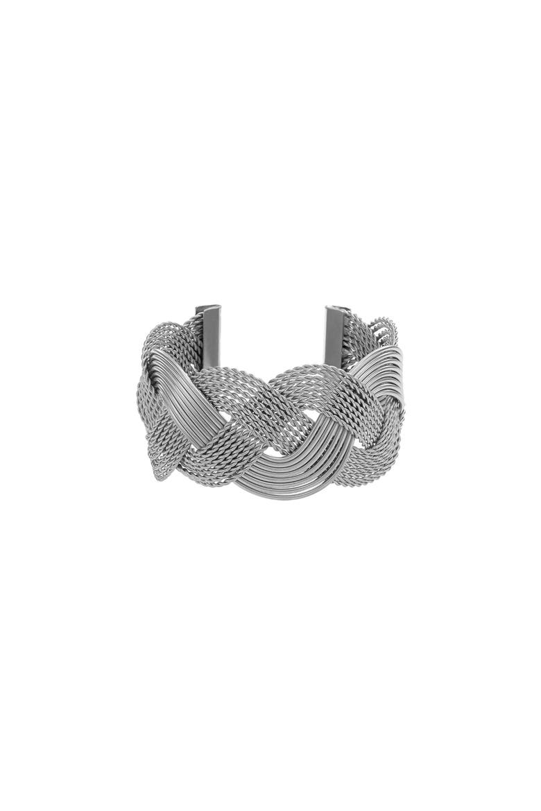 Charlotte Statement Cuff Bracelet Modern Minimalist Statement, Alternate, color, Dark Grey