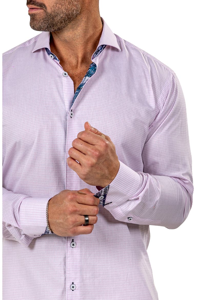 Eins Marthy Contemporary Fit Cotton Button-Up Shirt, Alternate, color, WHITE/PINK