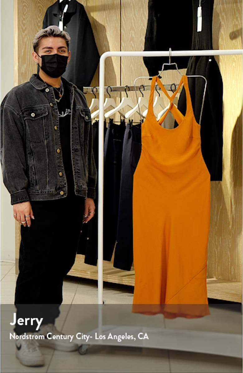 Bias Cut Scoop Back Midi Dress, sales video thumbnail