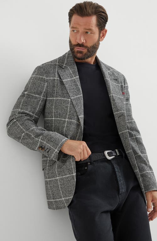 Brunello Cucinelli Round Collar And Long-sleeved T-shirt In Black