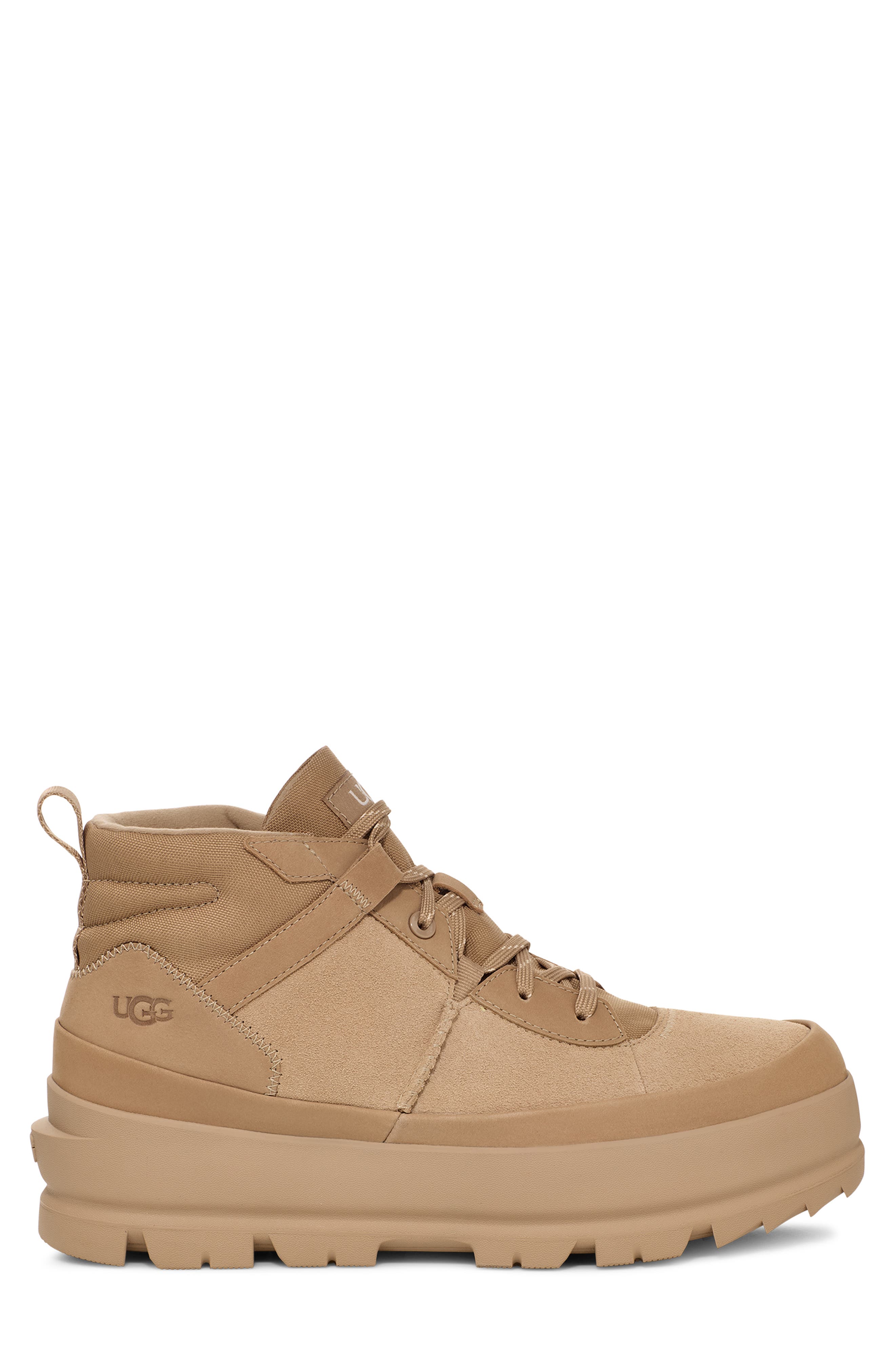 The UGG Lug Waterproof Chukka Boot, Alternate, color, SAND