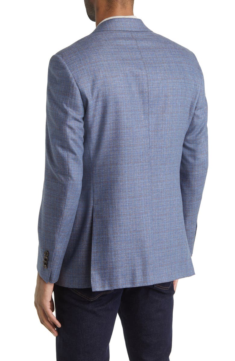 Canali Siena Plaid Silk Sport Coat, Alternate, color,