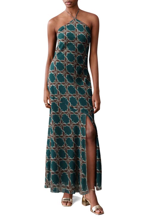 Floral Halter Maxi Dress