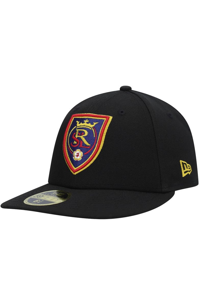 New Era Men's New Era Black Real Salt Lake Primary Logo Low Profile 59FIFTY Fitted Hat, Main, color, Black