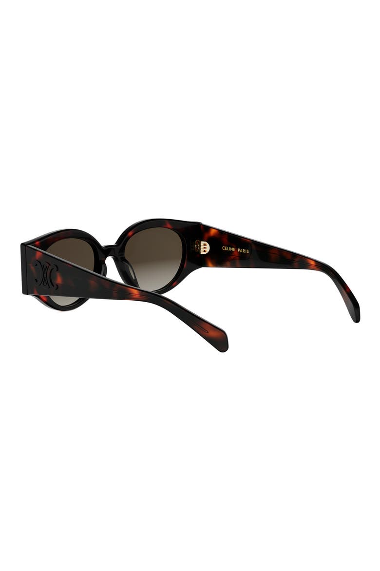 Triomphe Stamp 50mm Butterfly Sunglasses, Alternate, color, DARK HAVANA / GRADIENT BROWN