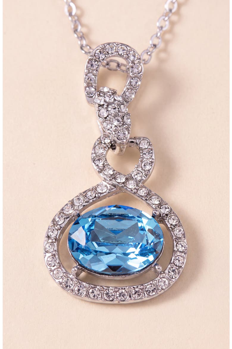 Crystal Snake Orb Pendant Necklace, Alternate, color, Sapphire