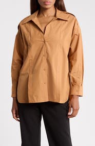 3.1 Phillip Lim Pleated Cotton Poplin Shirt
