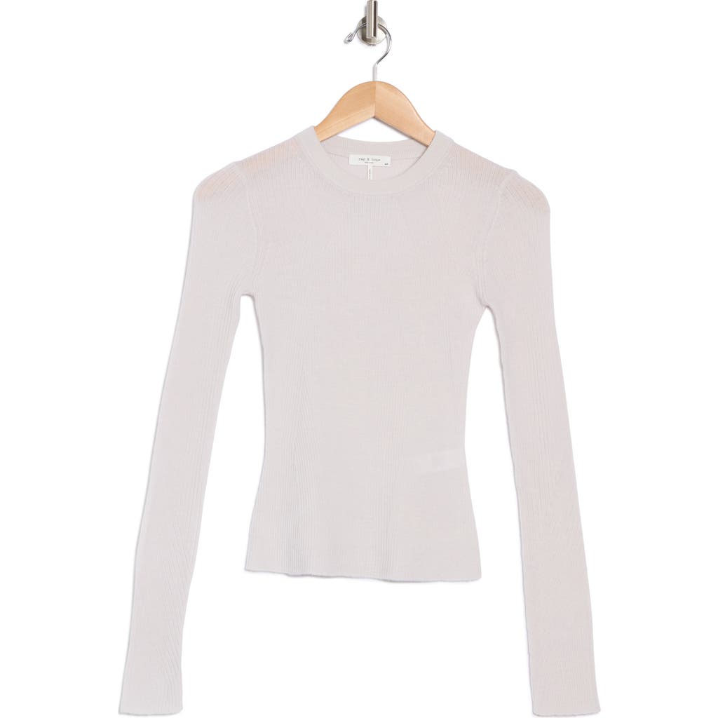 Rag & Bone Emily Ribbed Wool Sweater In Ivory
