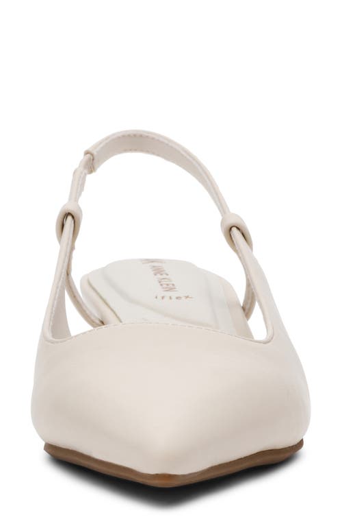 Anne Klein Shorty Slingback Pump In White