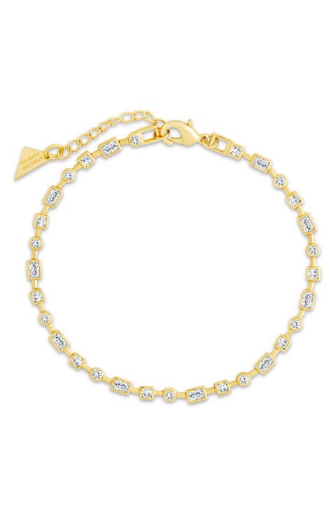 Camden Staggered Cubic Zirconia Tennis Bracelet