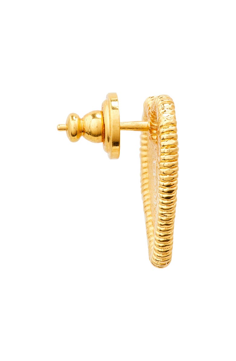 Valentino Garavani Fil Perdu Heart Stud Earrings, Alternate, color, Km5 Antique Brass