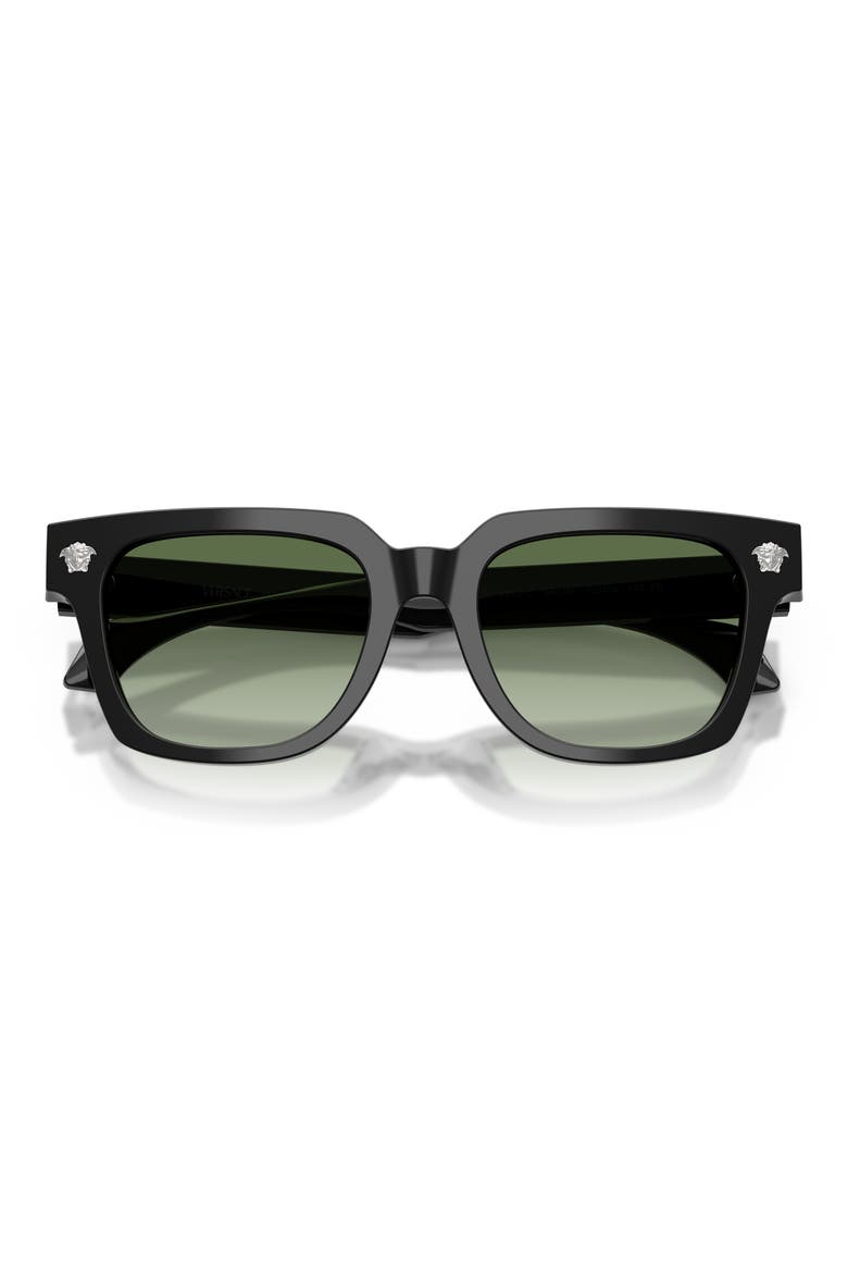 52mm Square Sunglasses, Alternate, color, BLACK / GREEN GRADIENT