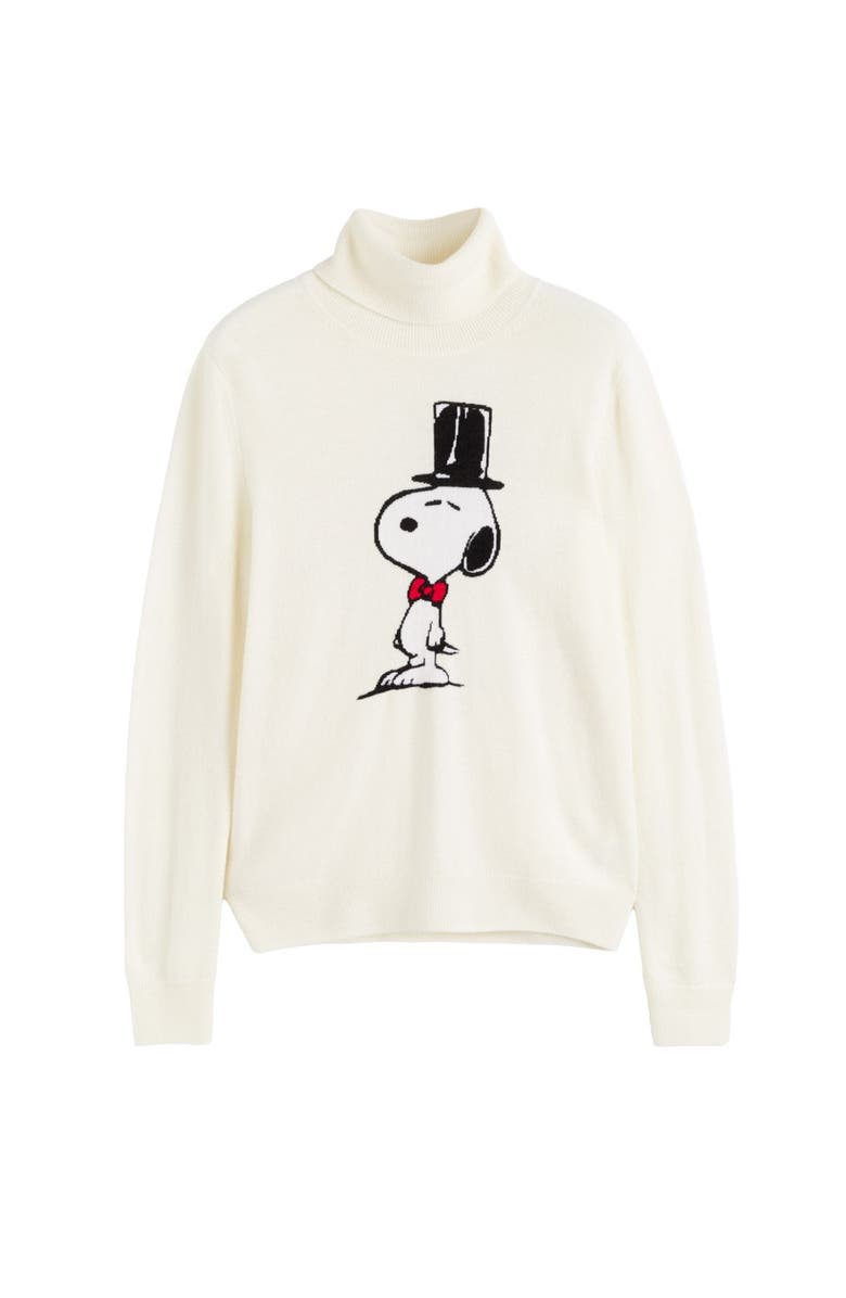 Chinti & Parker Wool-Cashmere Top Hat Snoopy Sweater, Alternate, color, 