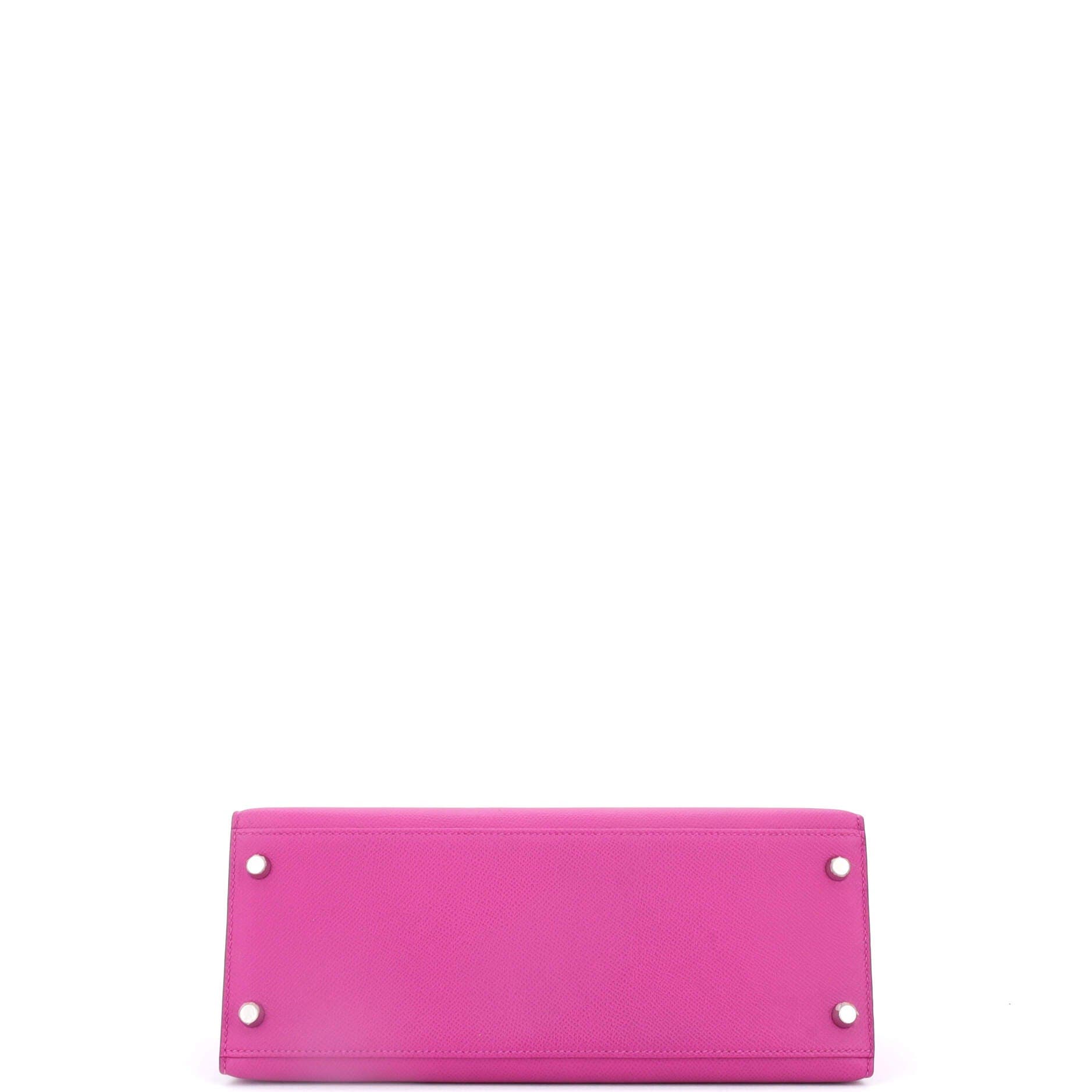 Pre-Owned Hermes Kelly Handbag Pink Epsom with Palladium Hardware 28, Alternate, color, Rose Pourpre