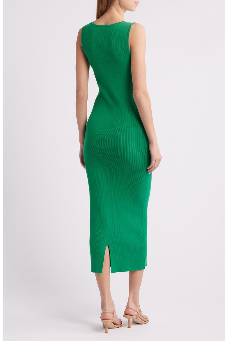 Mozza Sleeveless Rib Midi Sweater Dress, Alternate, color, GREEN TAMBOURINE
