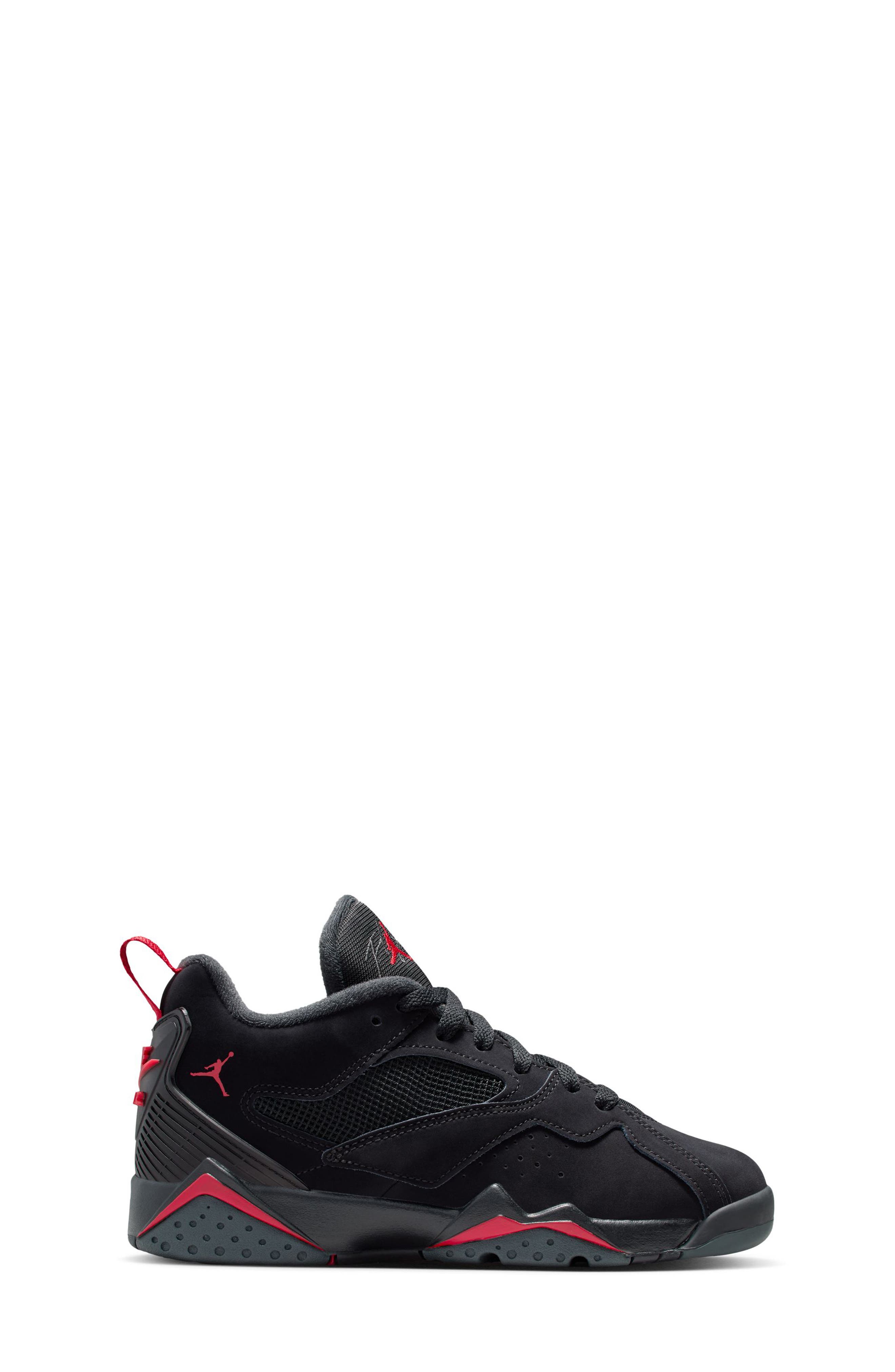 Jordan Kids' Jordan 7 RM Low Top Basketball Sneaker, Alternate, color, Black/ Gym Red/ Anthracite