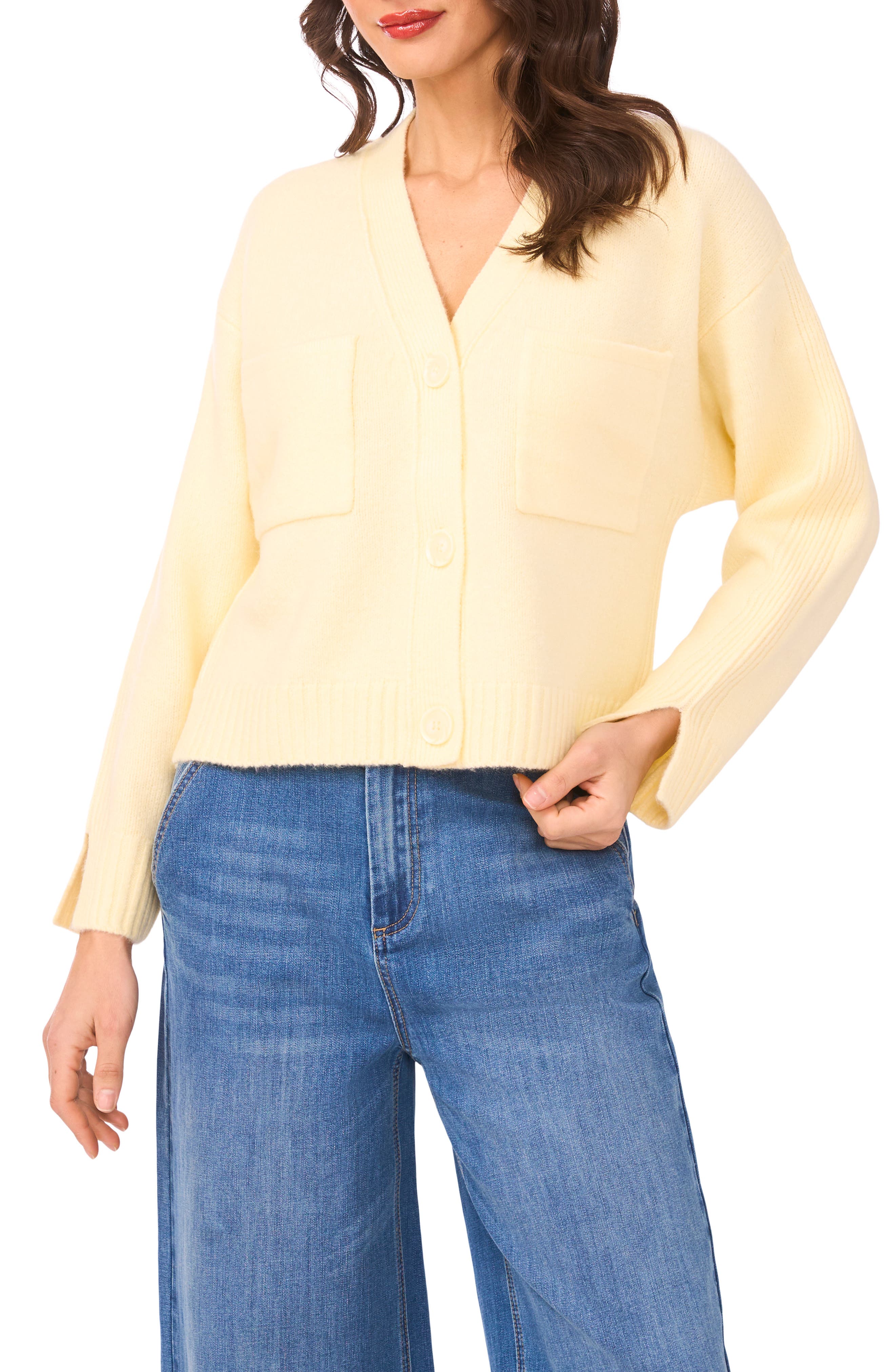 V-Neck Crop Cardigan - image 5