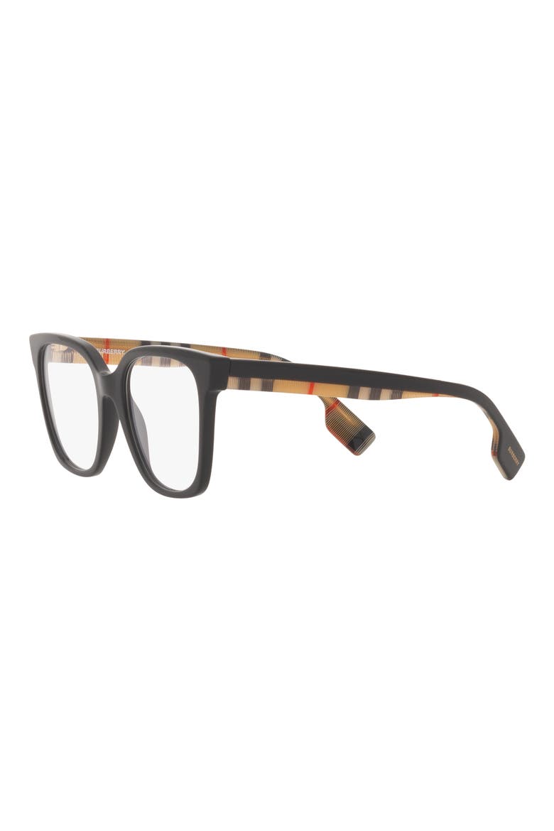 Evelyn 52mm Square Optical Glasses, Alternate, color, BLACK