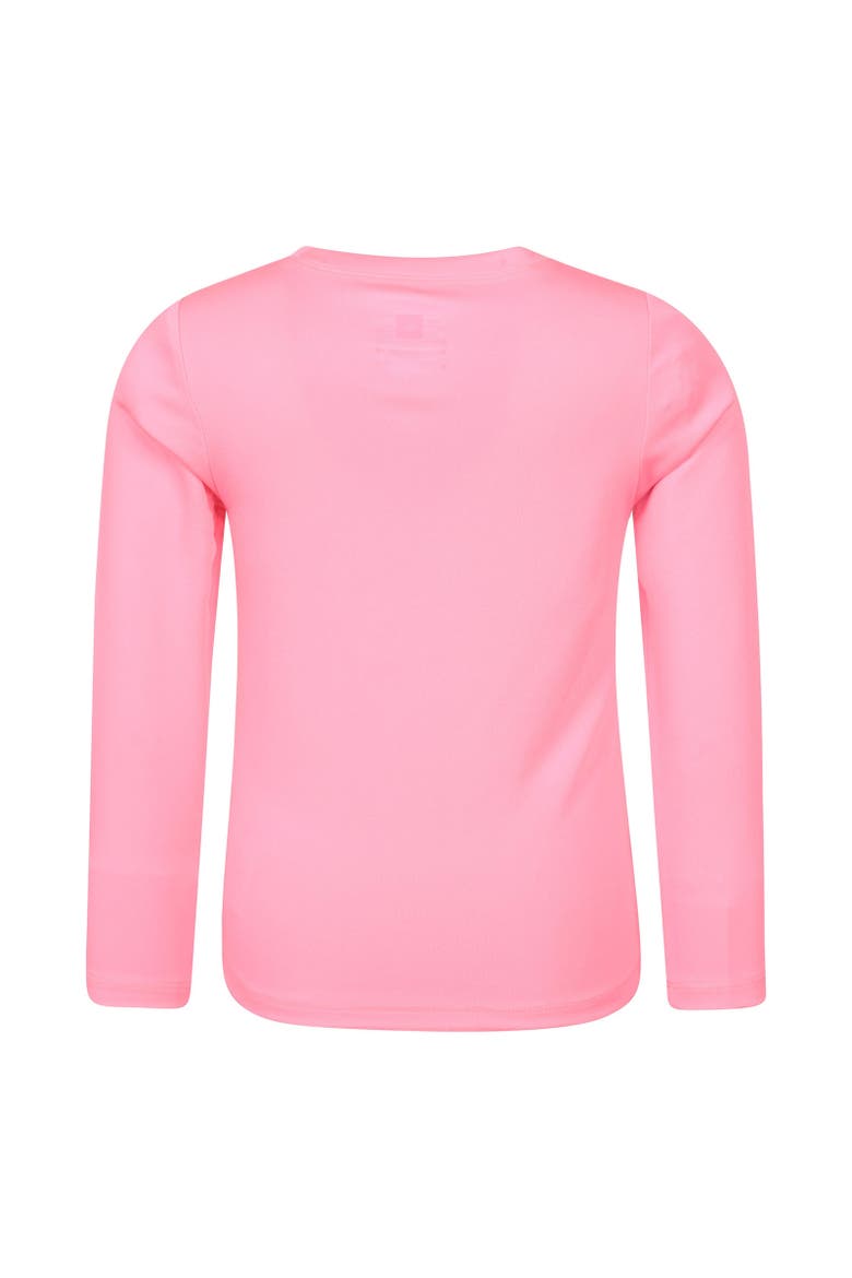Childrens/Kids Aqua Long-Sleeved Swimming T-Shirt, Alternate, color, Bright Pink