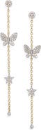 Meira T Butterfly Diamond Drop Earrings