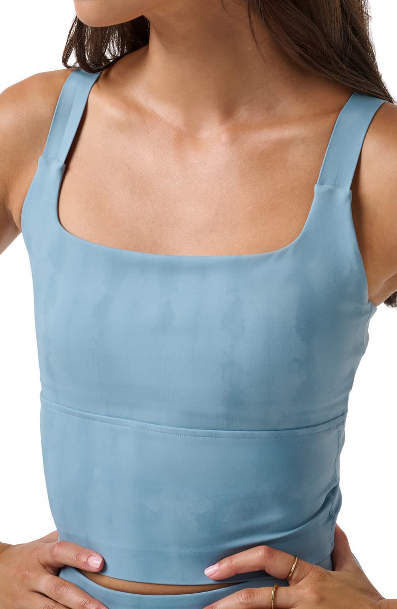 TravisMathew Moveknit Resilience Crop Tank, Alternate, color, Smoke Blue Multi