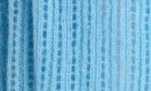 Portolano Open Knit Wrap Scarf In Blue