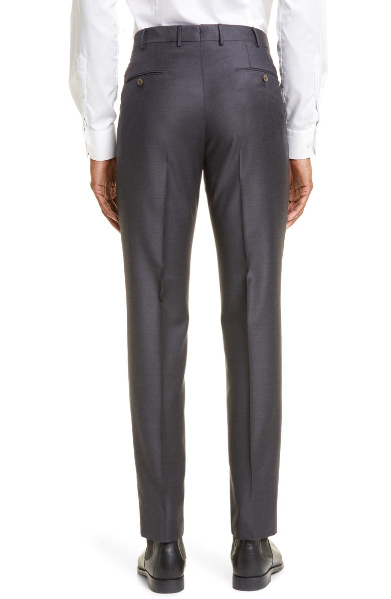 ZEGNA Flat Front Slim Fit Wool Pants, Alternate, color,