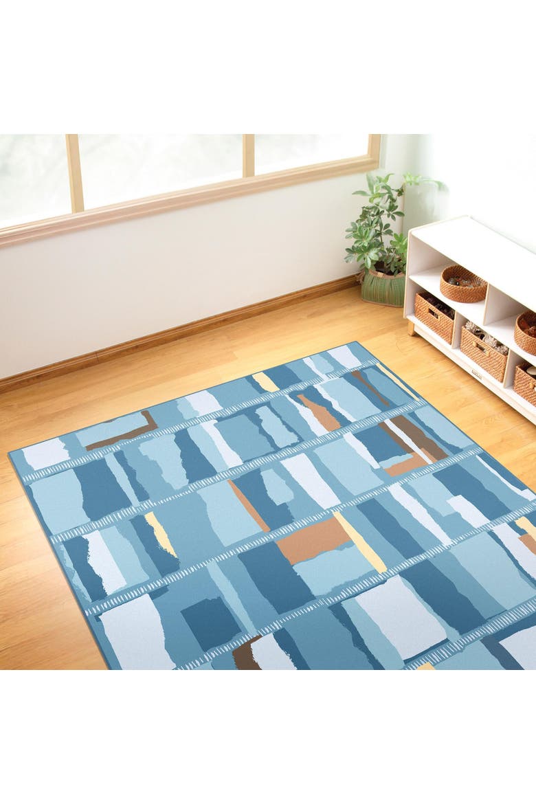 Mountain Clouds Carpet - 4' x 6' Rectangle, Alternate, color, Blue