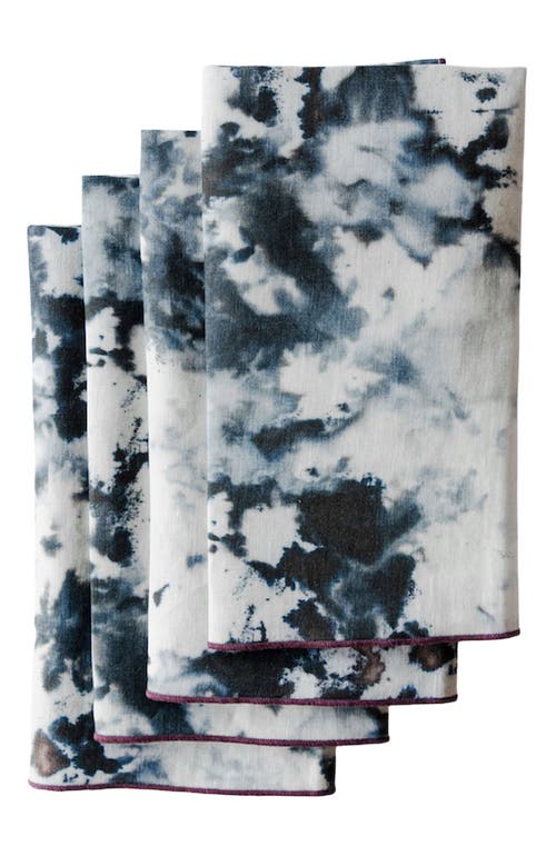 Goldie Home Grey Marble Napkin Set of 4 in Plum Trim  product