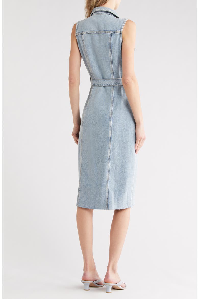 Costa Denim A-Line Dress, Alternate, color, LOW TIDE