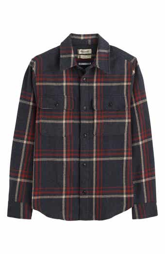 Madewell Plaid Cotton Blend Flannel Button-Up Shirt